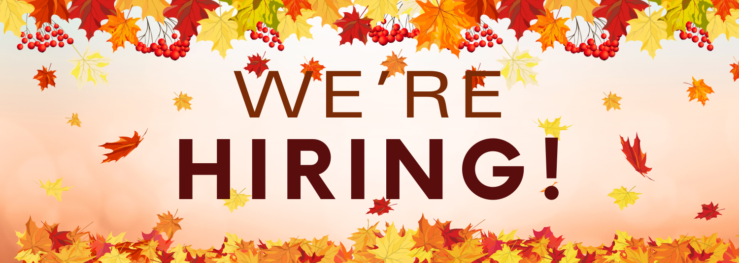 We're Hiring! Click to view positions