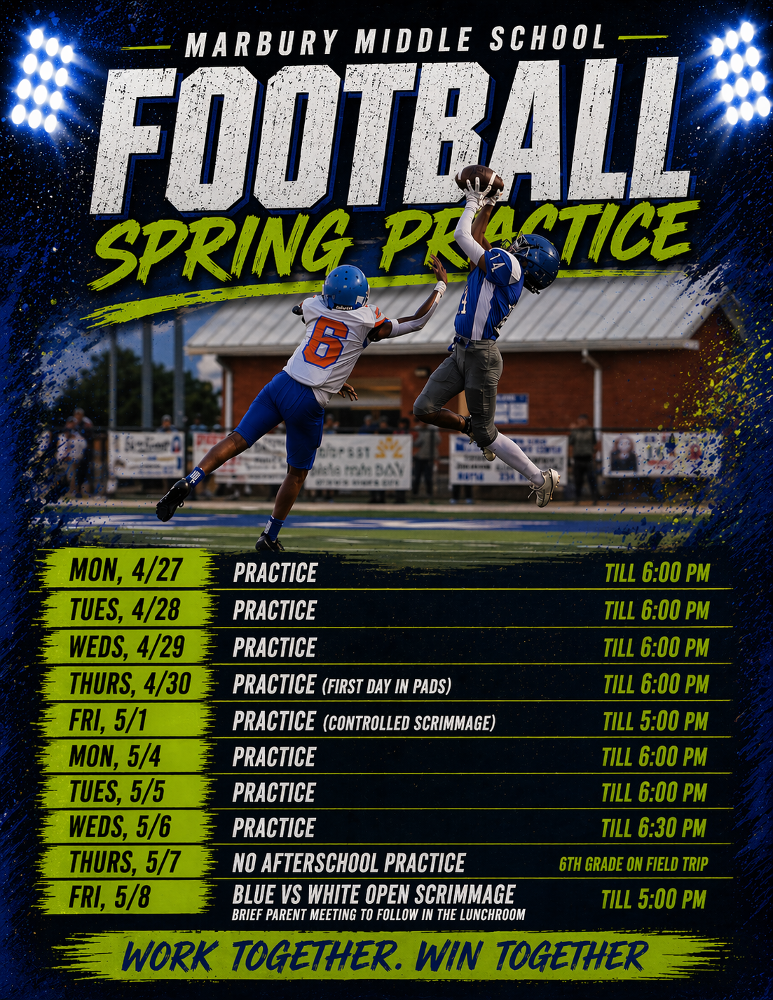 Spring Schedule