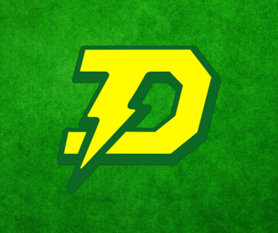 Dow High logo against a green background