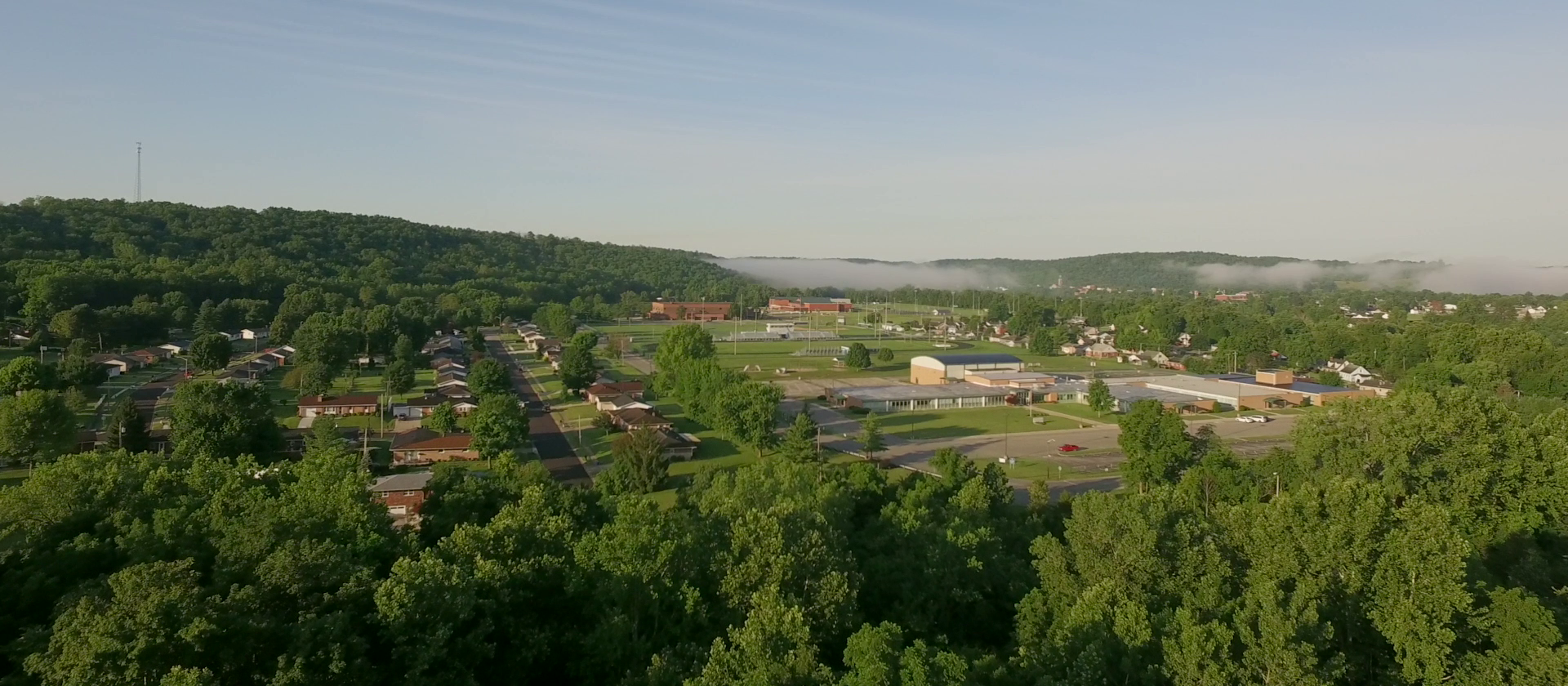 Aerial view of Brookville campus.