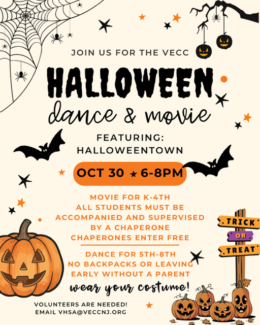 VHSA Halloween Dance and Movie Night 10-30-26 VHSA Halloween Dance and Movie Night 10-30-26