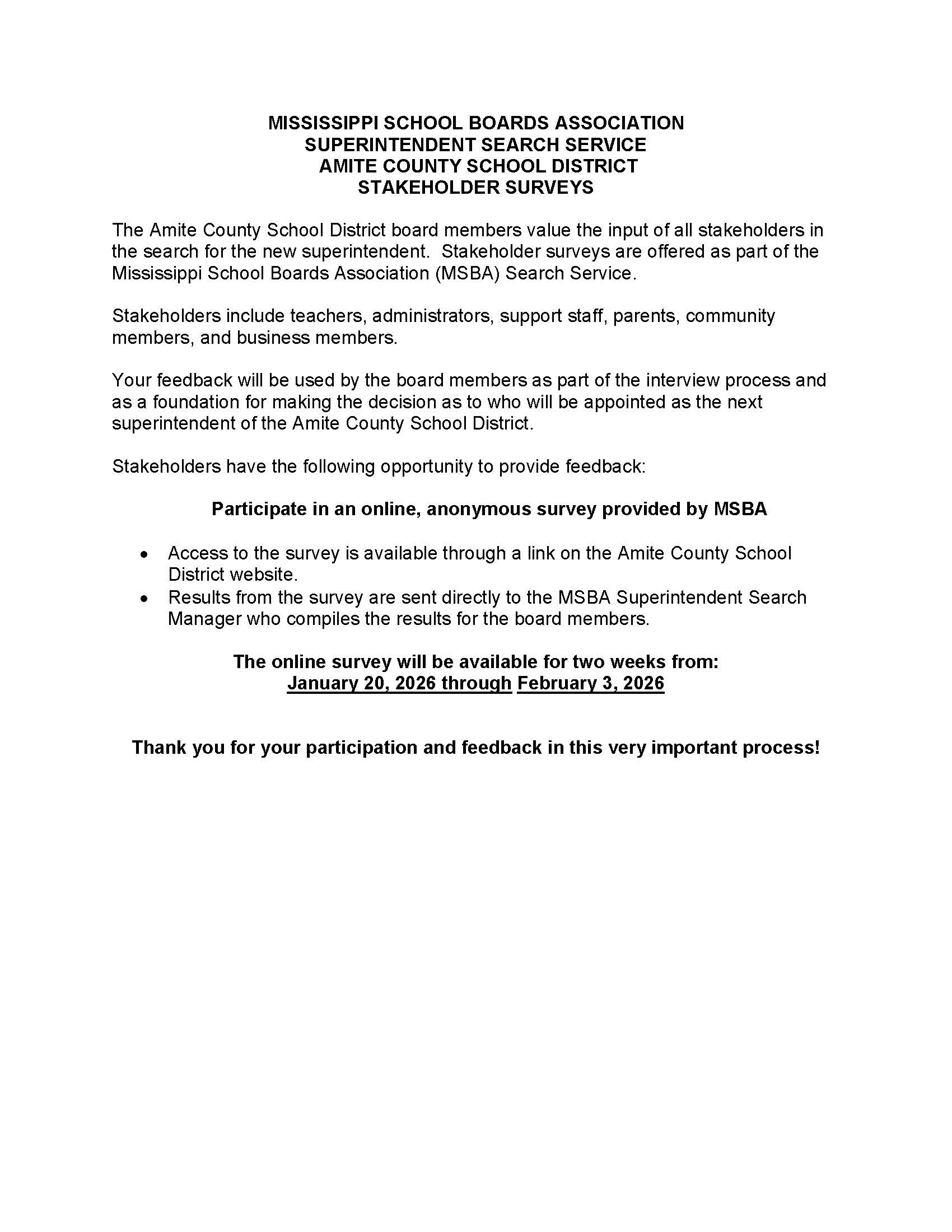 Superintendent Search Superintendent Search