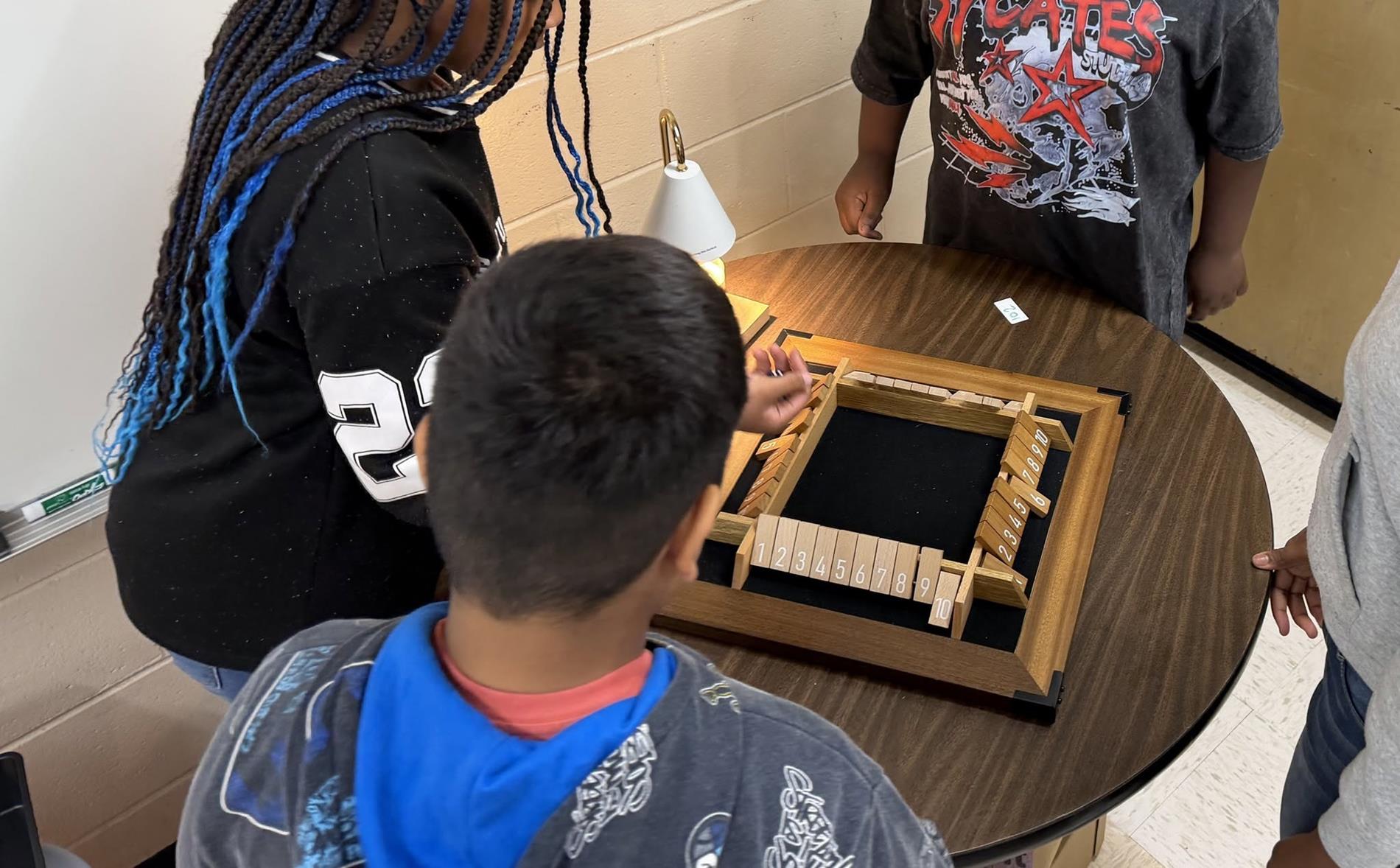 kids playing a math game