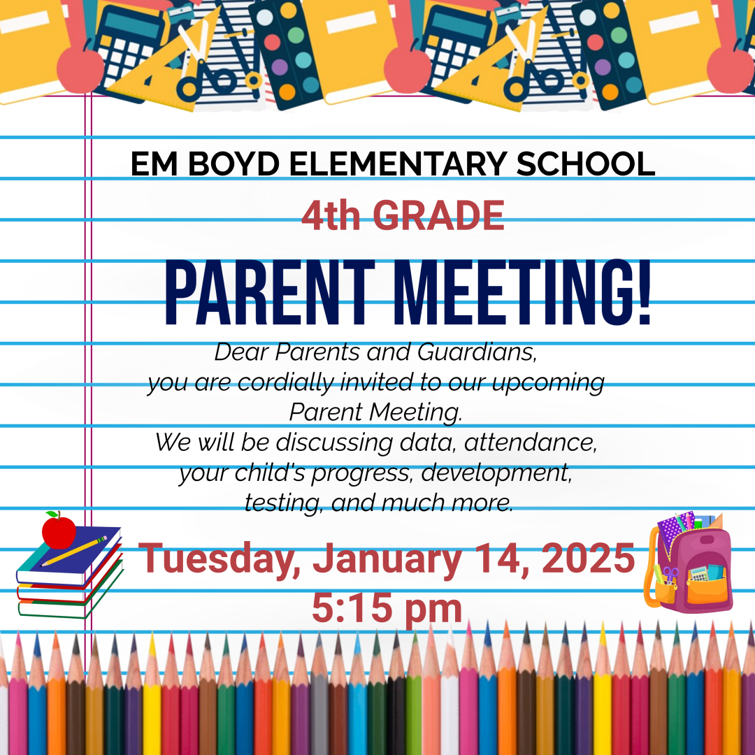 4th Grade Parent Meeting 