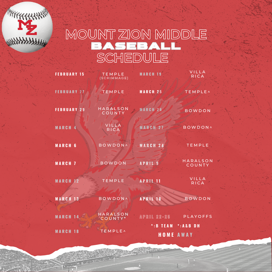Baseball schedule