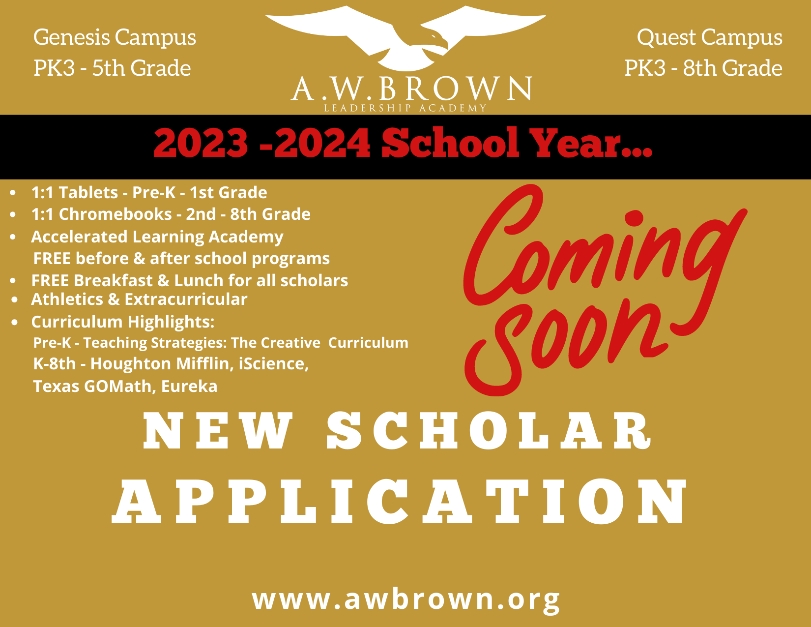 Coming soon - New Scholar Enrollment