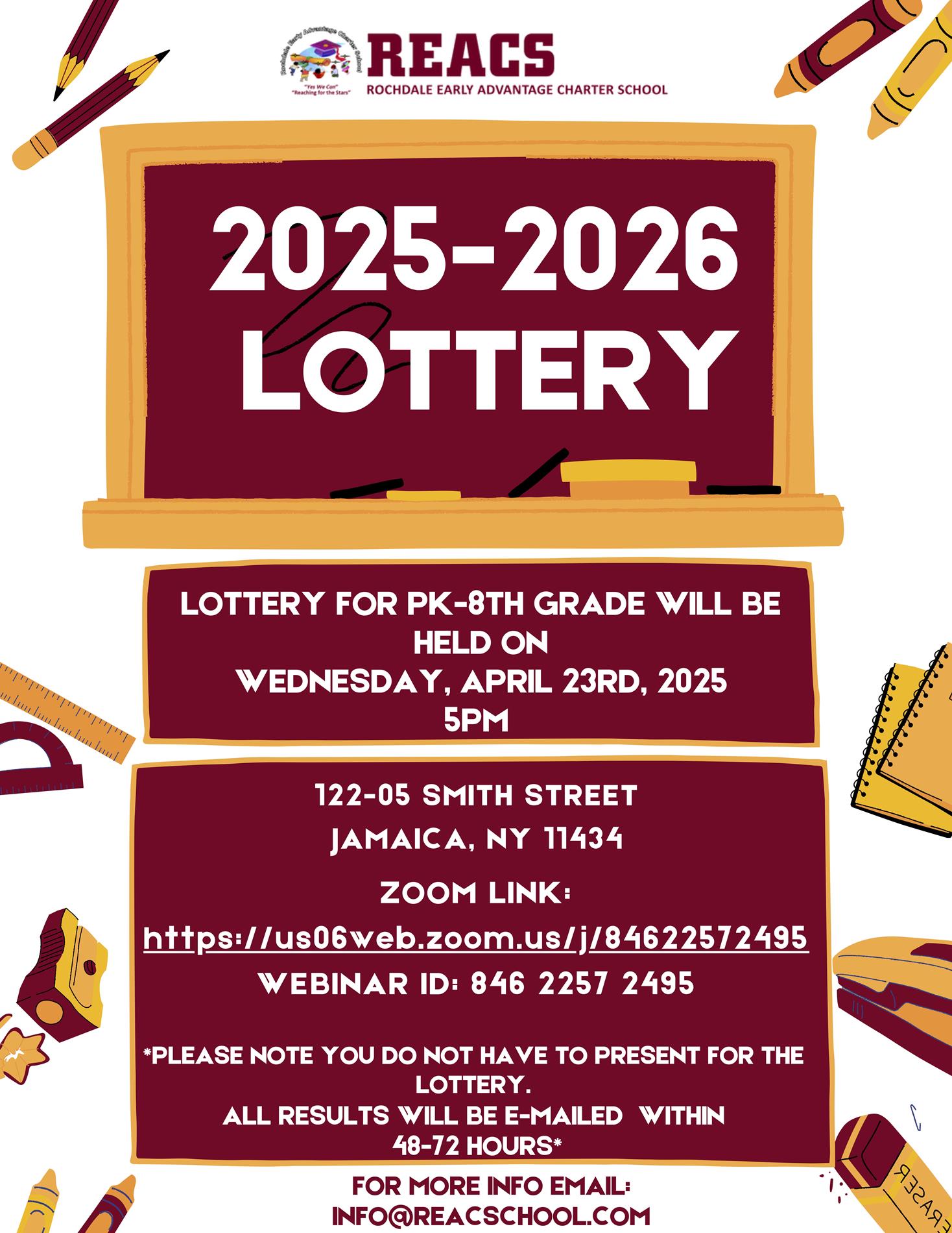 REACS SY25-26 Lottery