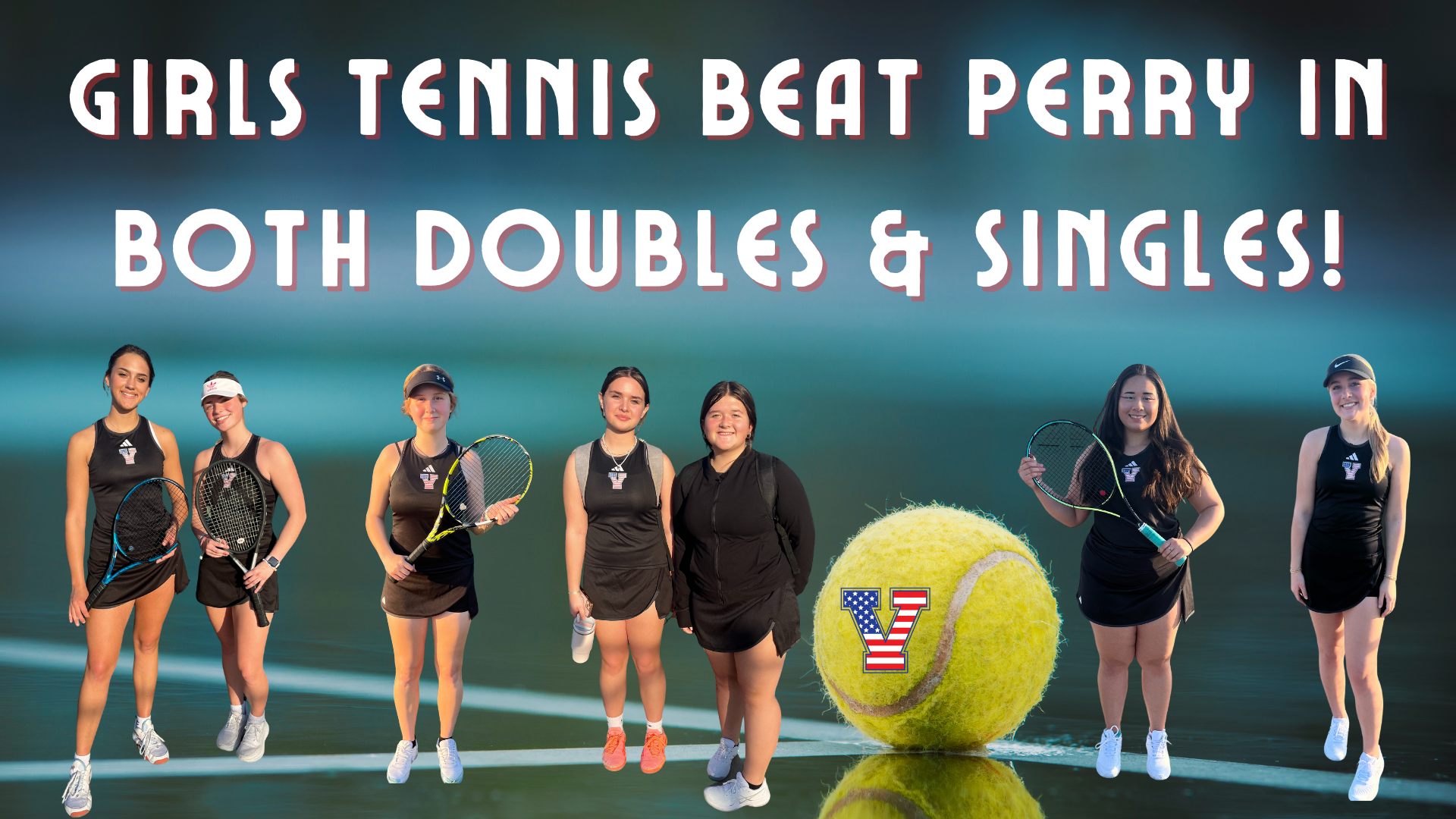 Doubles tennis victory