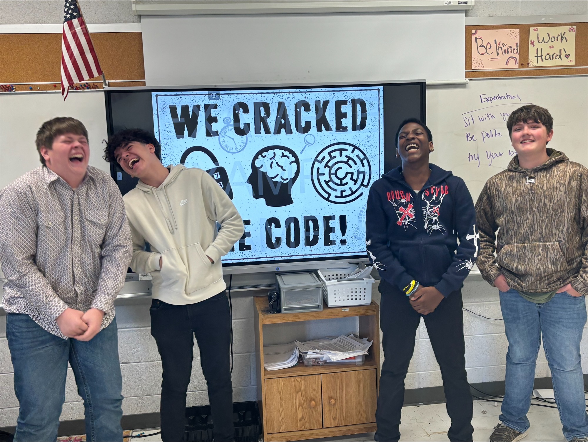 We Cracked the Code- 8th Graders solved breakout challenge