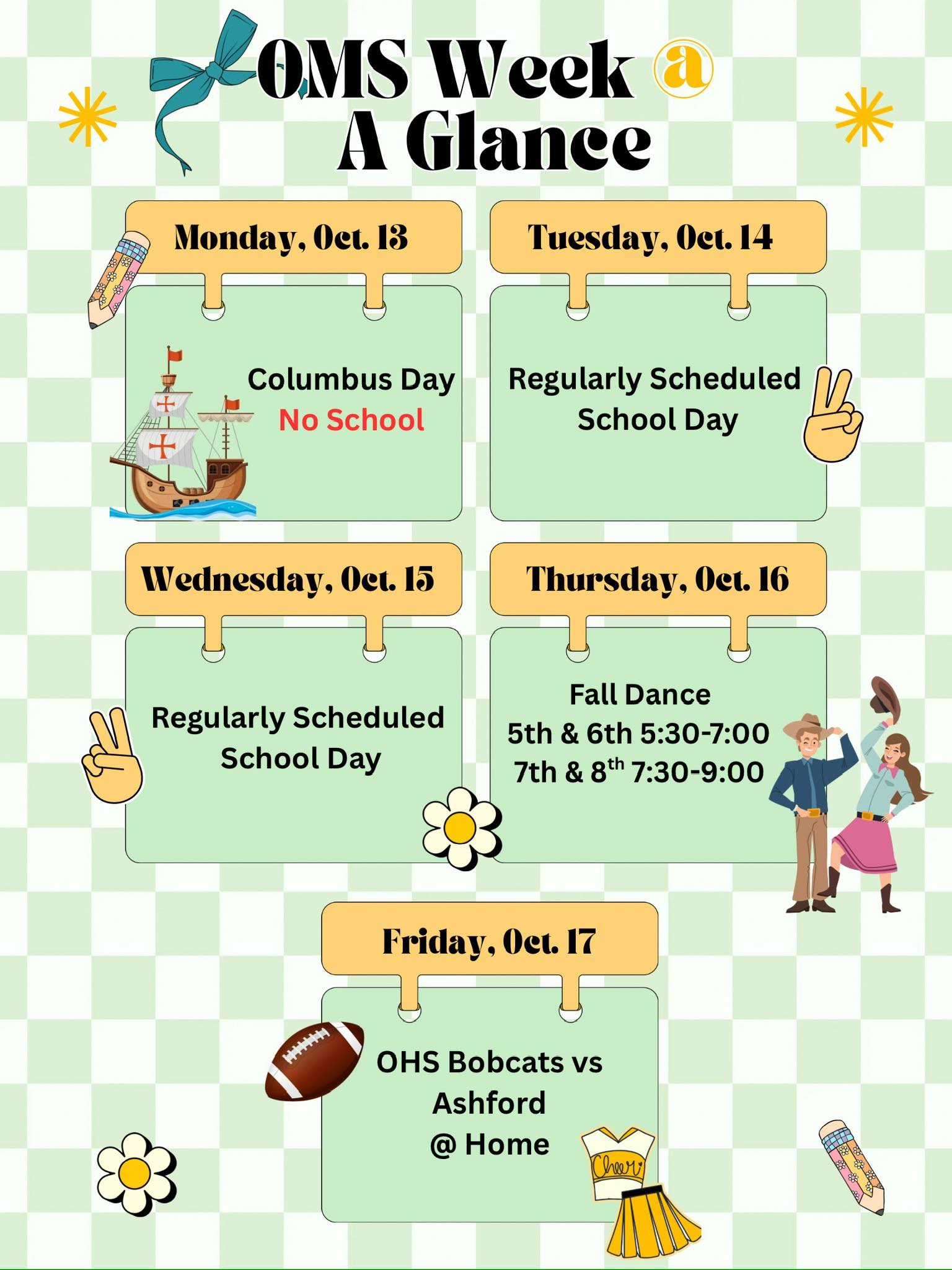 Week at a Glance 10/13 Week at a Glance 10/13