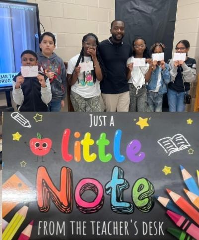 Floyd gives motivational note to select students.