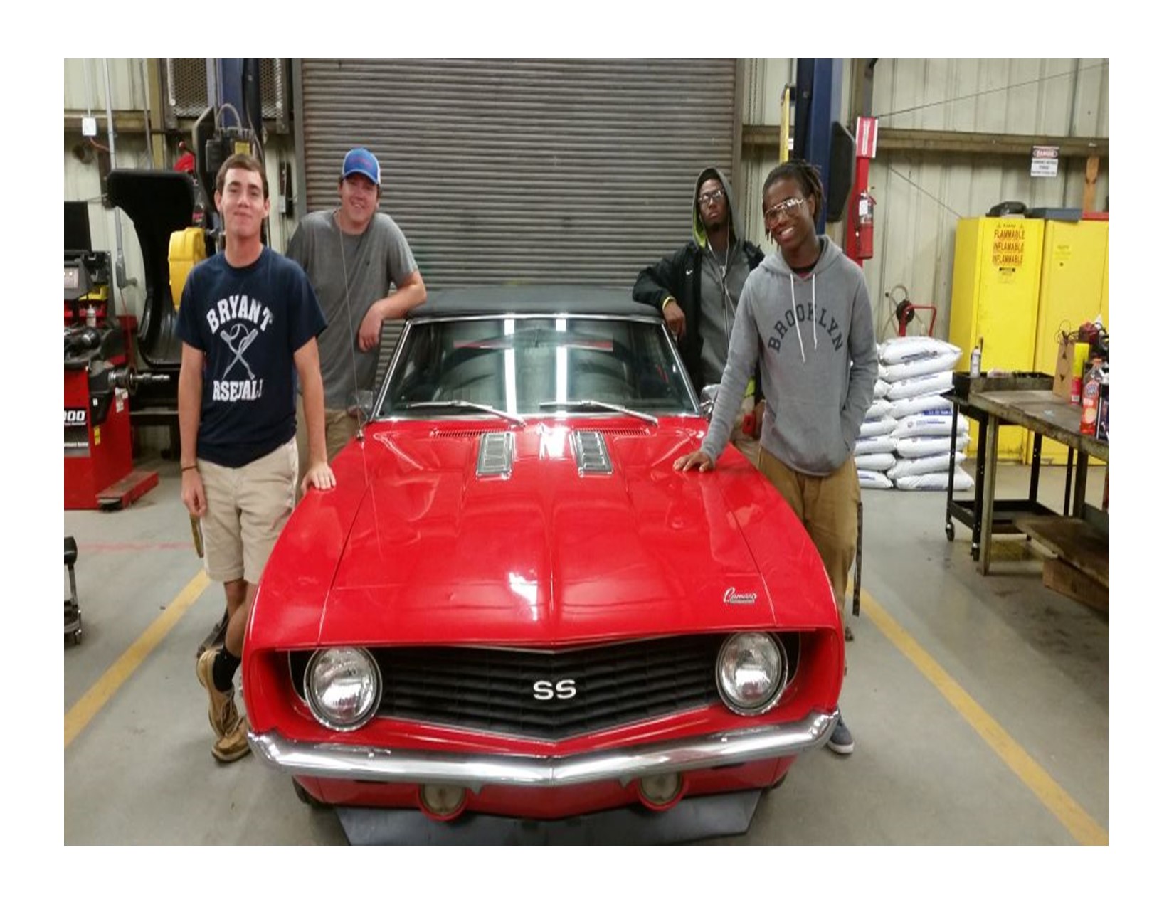 THE CLASS WORKED ON THIS RED CAR