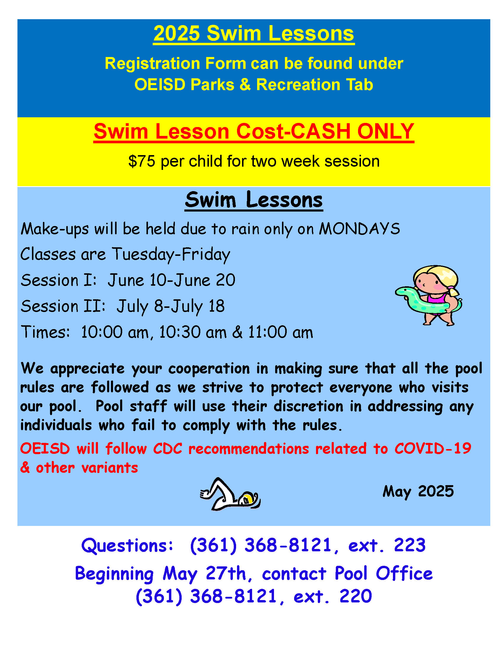 Swim Lessons Flyer