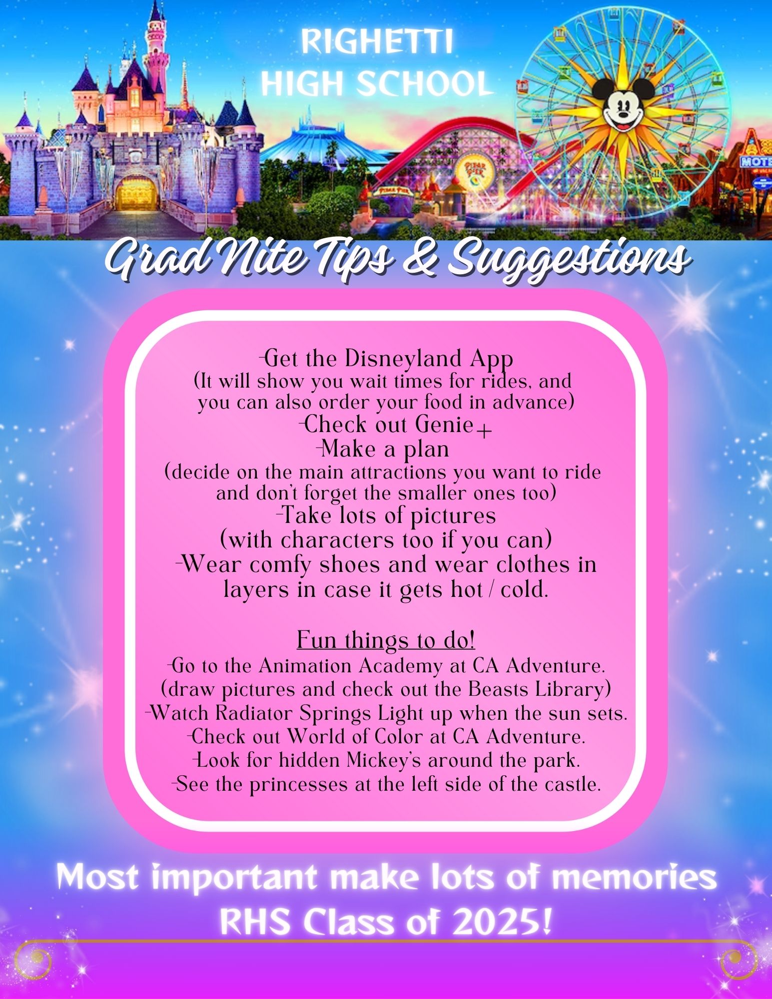 Grad Nite Tips