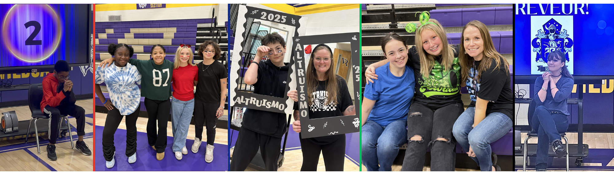Pictures of student on house sorting day
