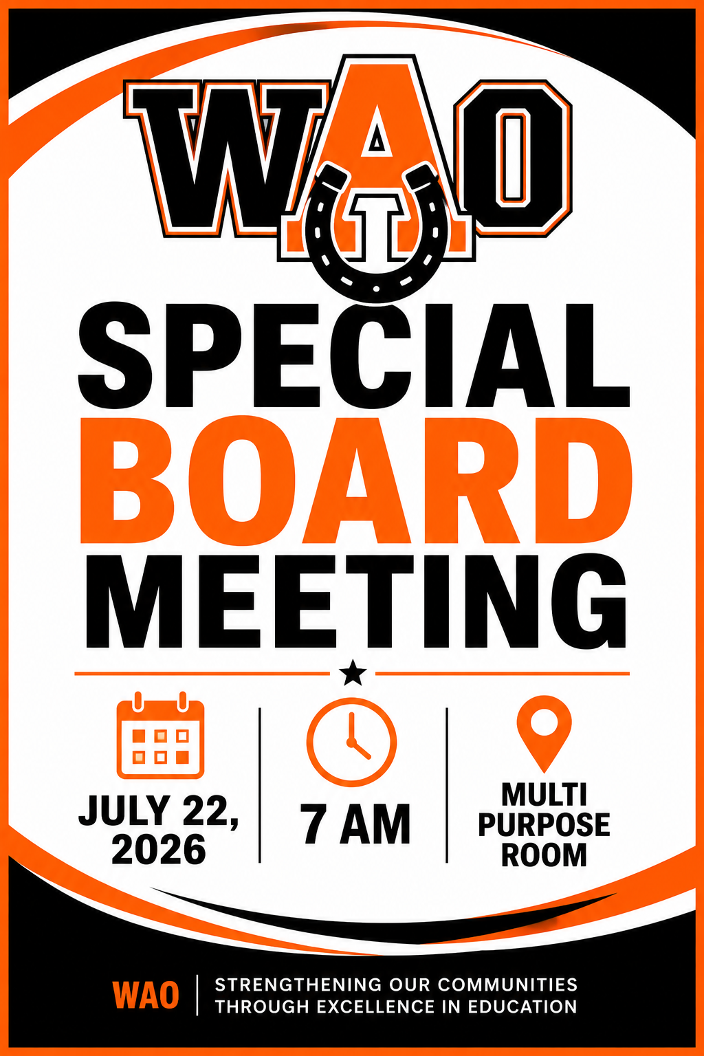 special board meeting July 22, 2026