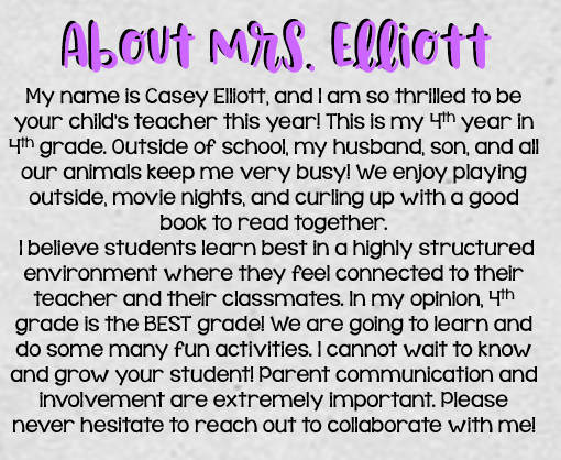 about Mrs. Elliott