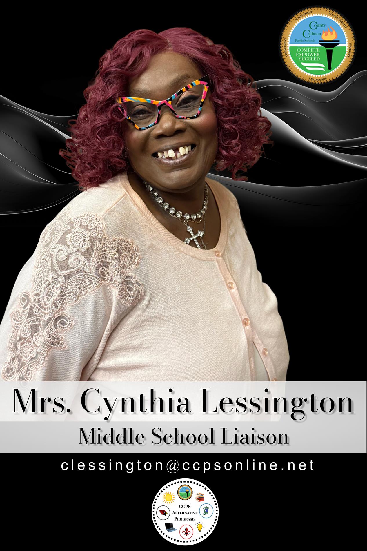 Cynthia Lessington, Middle School, Liason