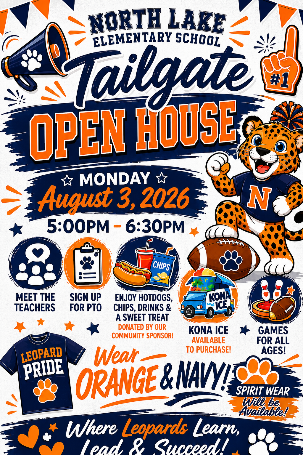 North Lake Tailgate Party Flyer