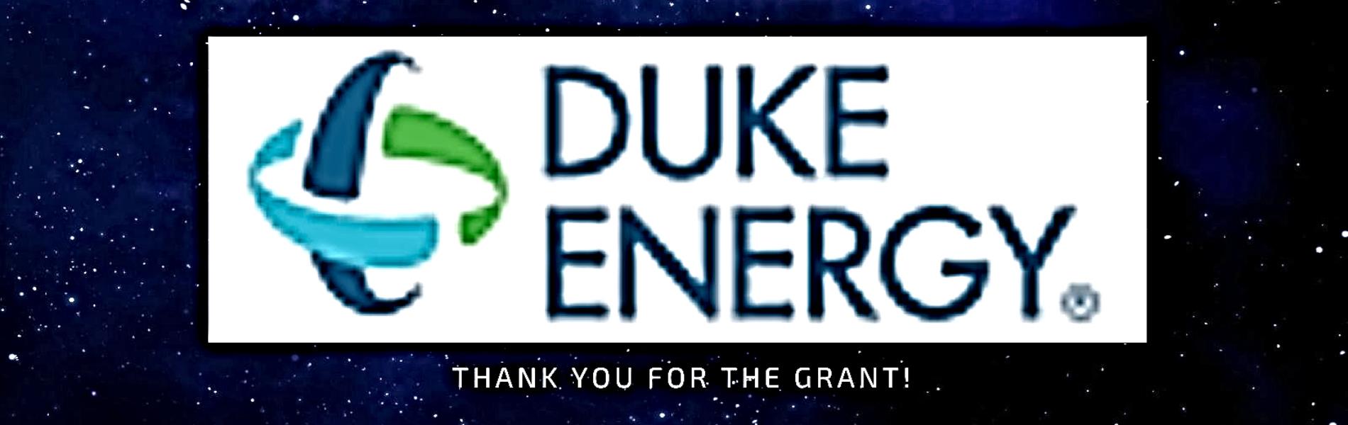 Duke Energy thank you for the grant