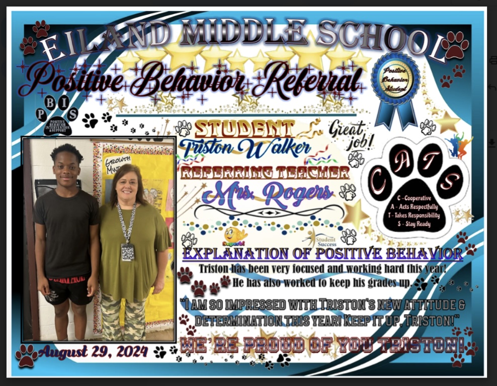 Positive Behavior Referrals 