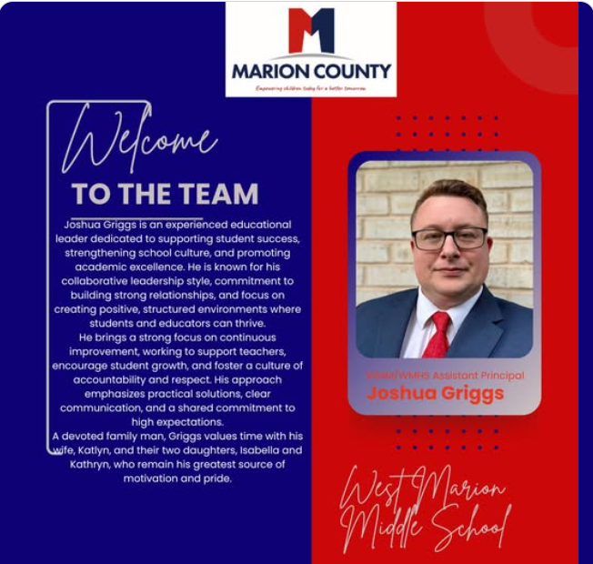 Welcome Mr. Griggs, Assistant Principal