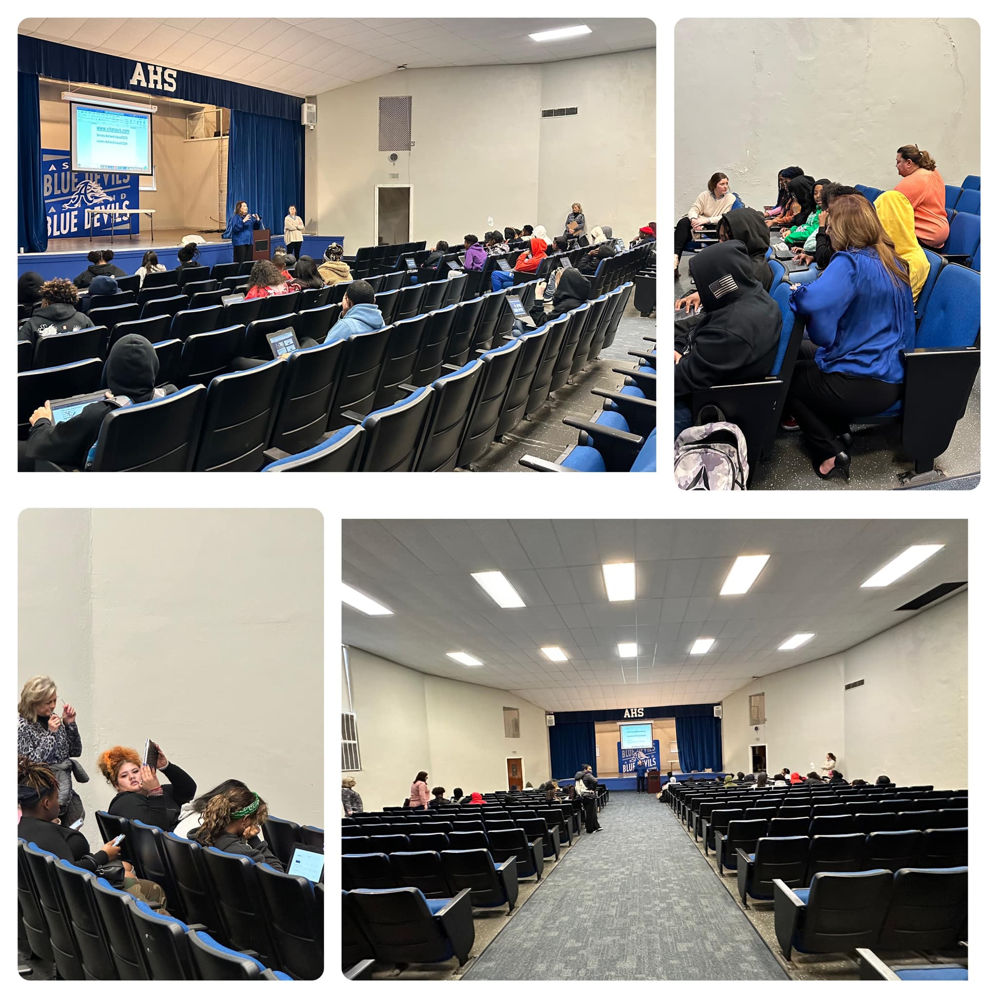 Students in grades 7-12 met with Mrs. Alicia Thompson and Mrs. Kaitlyn Cox from the Myers Briggs Company today to investigate their career interests through the VitaNavis Platform. This is the kickstart to our commitment that every student that leaves Ashland High School will be prepared for their next step in life, no matter if it’s to a career, technical/trade school, or college or university. Huge thanks to the teachers, AHS counselor- Mrs. Teresa Elam, career coach- Ms. Meg Thomas, teacher- Ms. Jessica Terry, and curriculum coordinator - Amanda Ford for helping get the students log in and navigate through the platform!