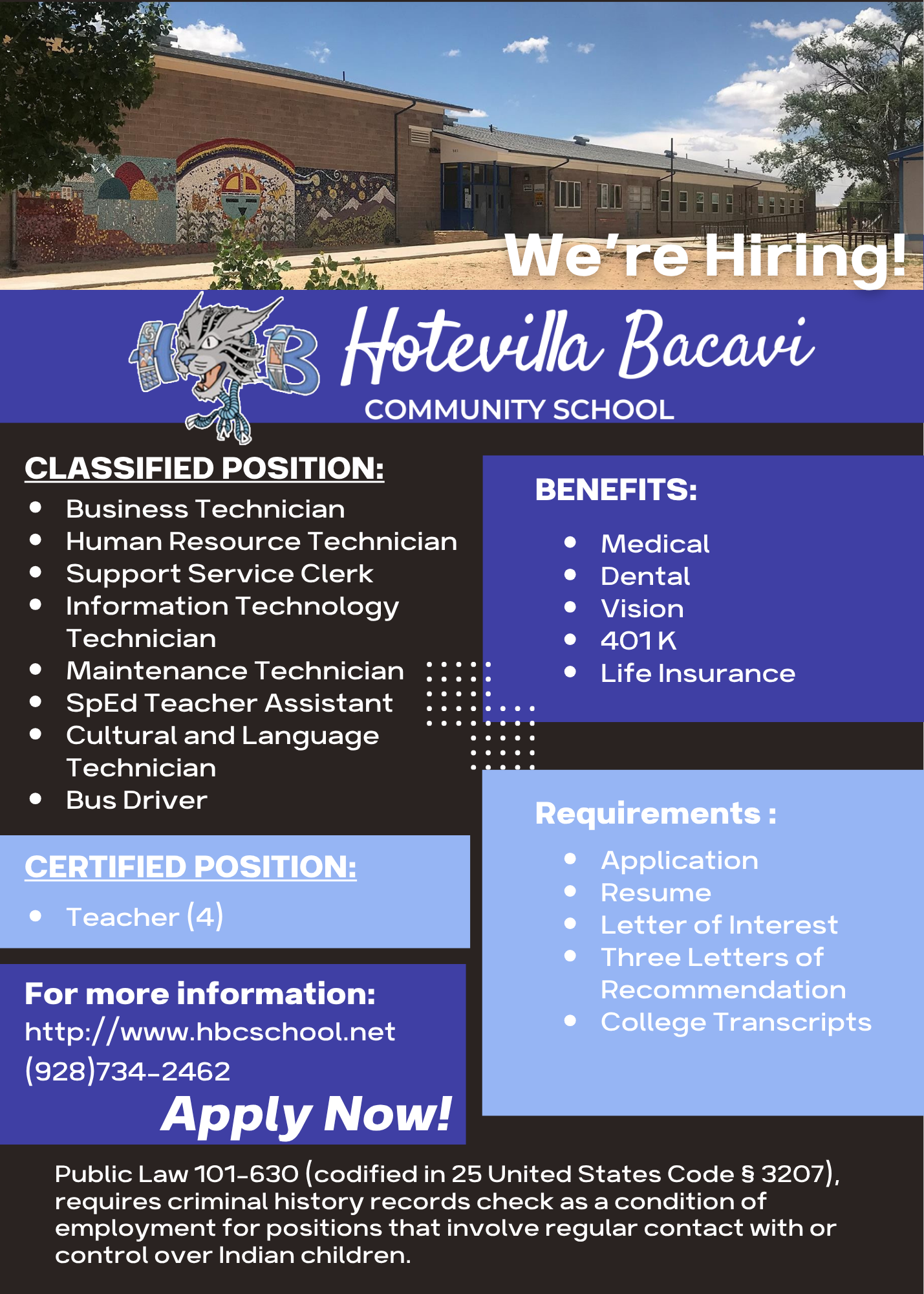 HBCS vacancy