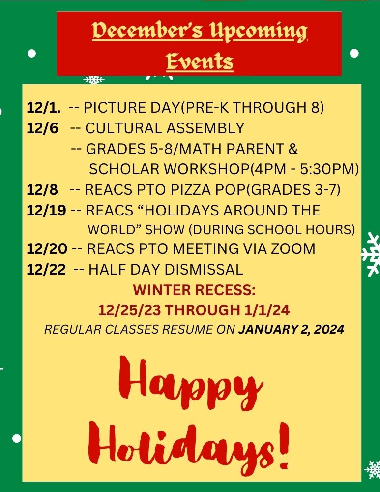 December Upcoming Events