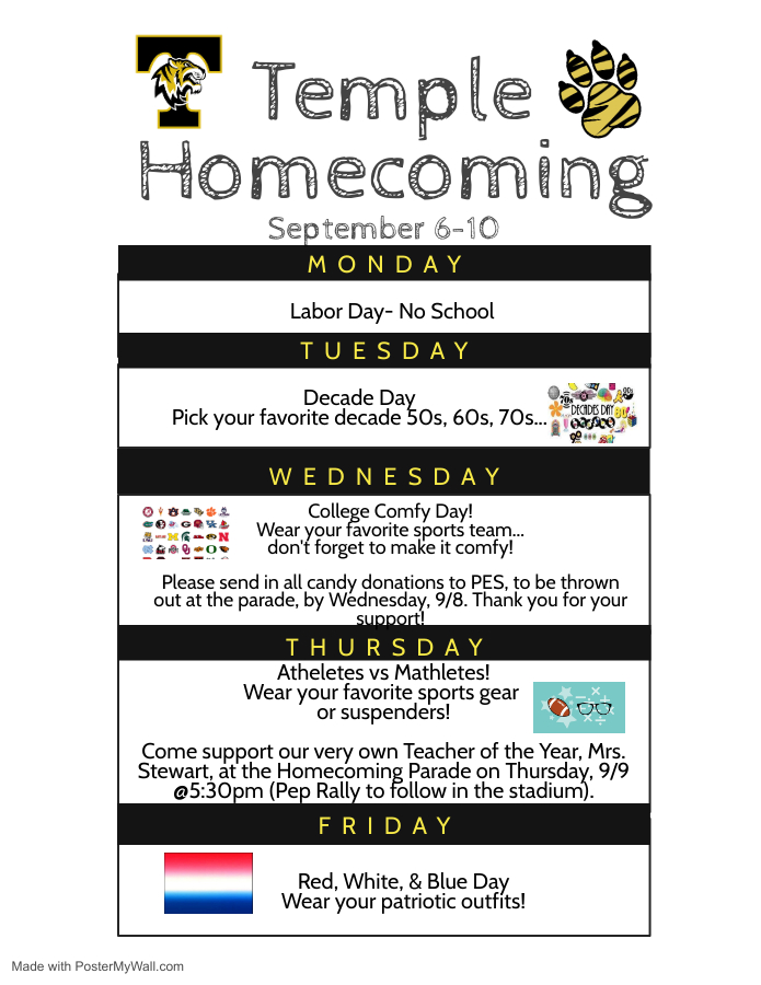 Temple Homecoming Flyer