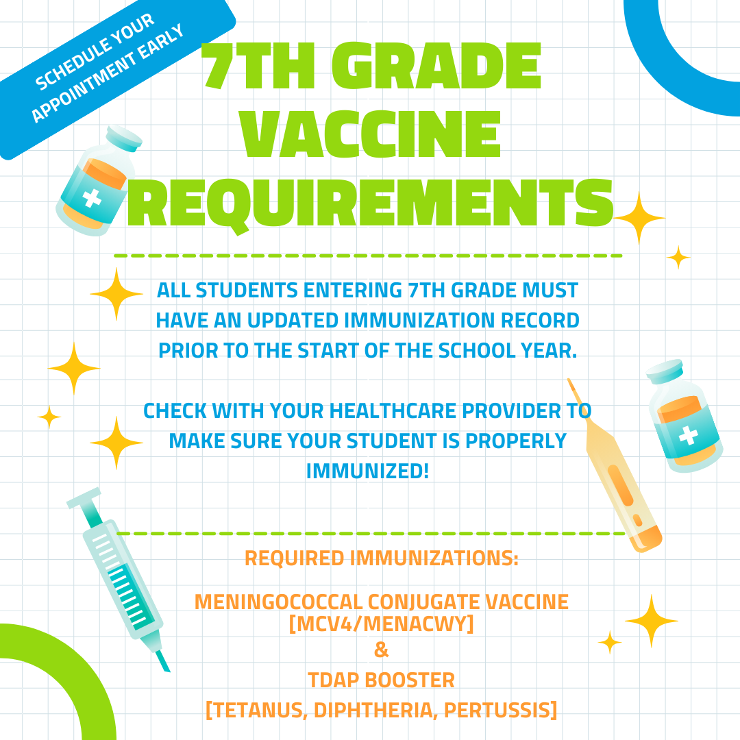 7th grade vaccination requirement
