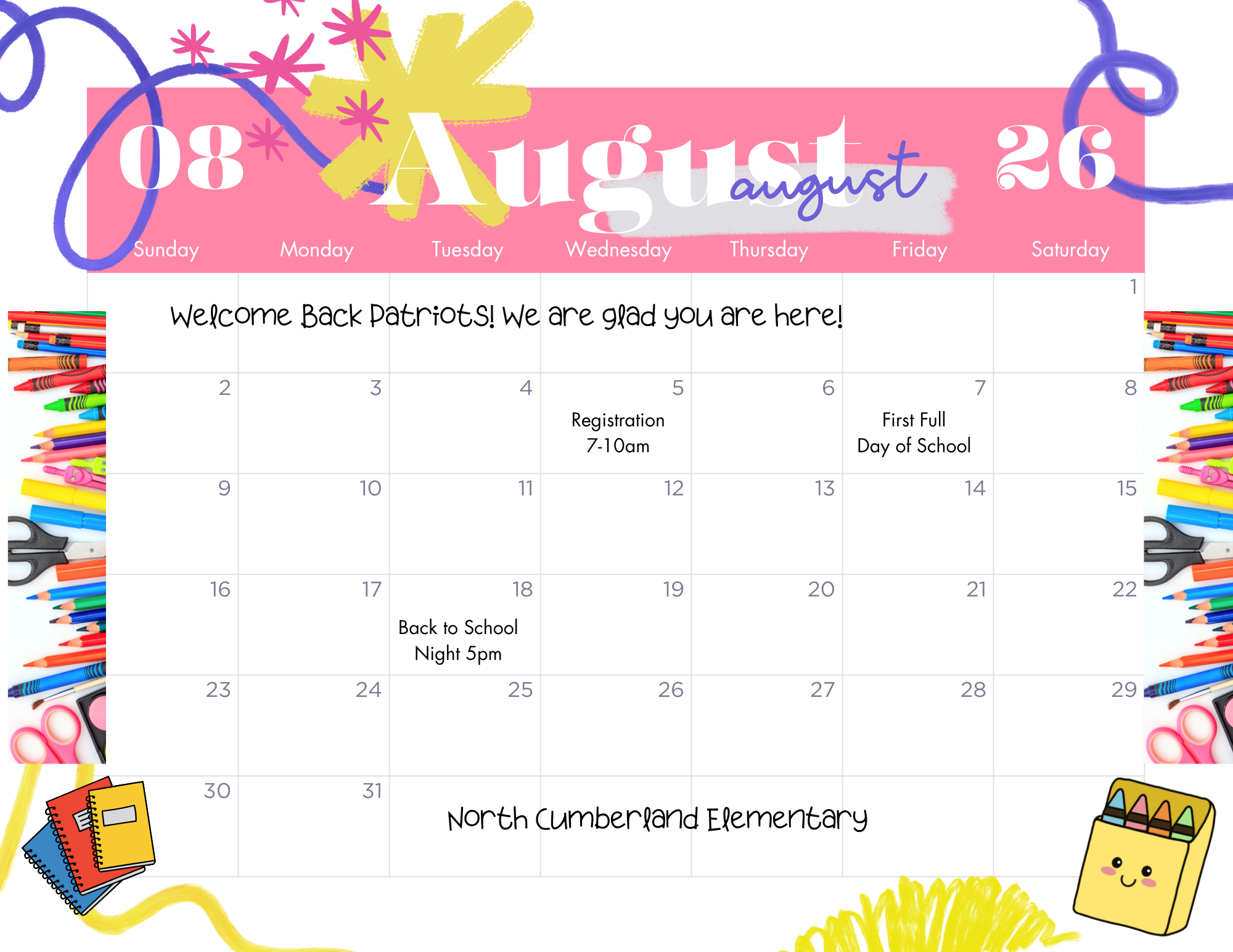 August 2026 calendar