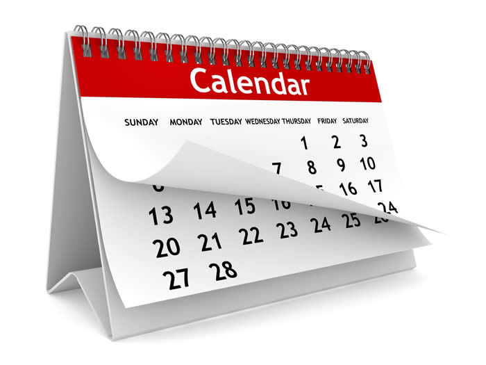 Clipart Image of Calendar Page