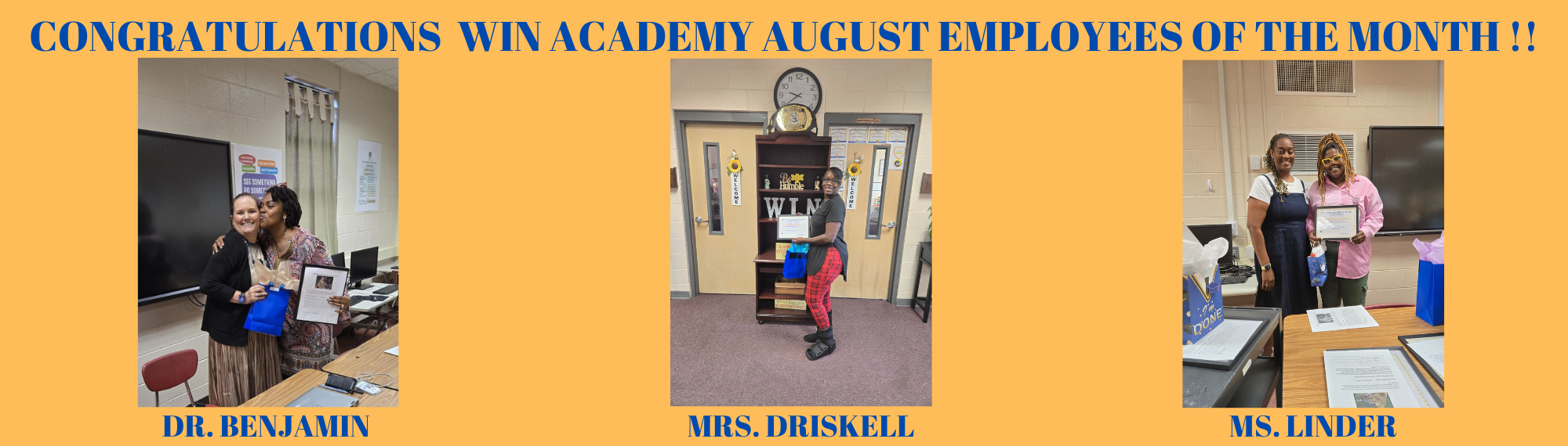 August Teacher of the Month