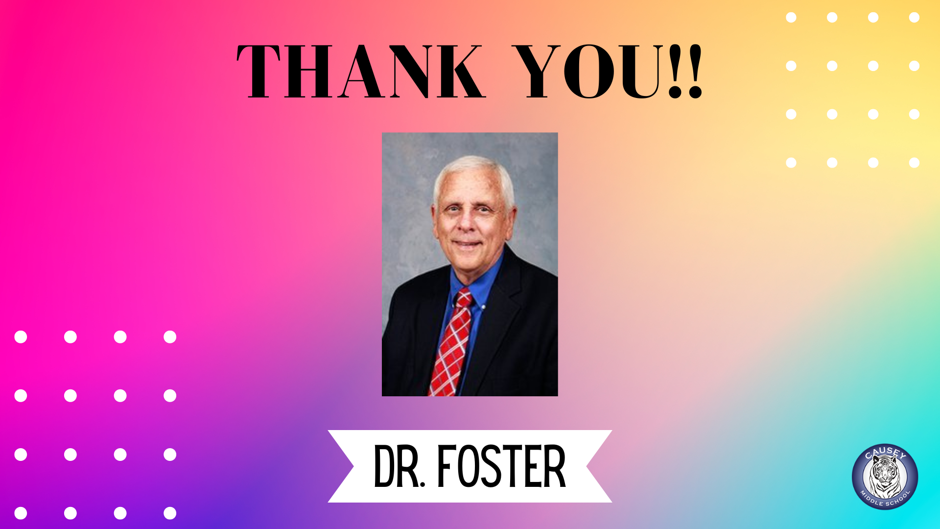 Thank you, Dr. Foster