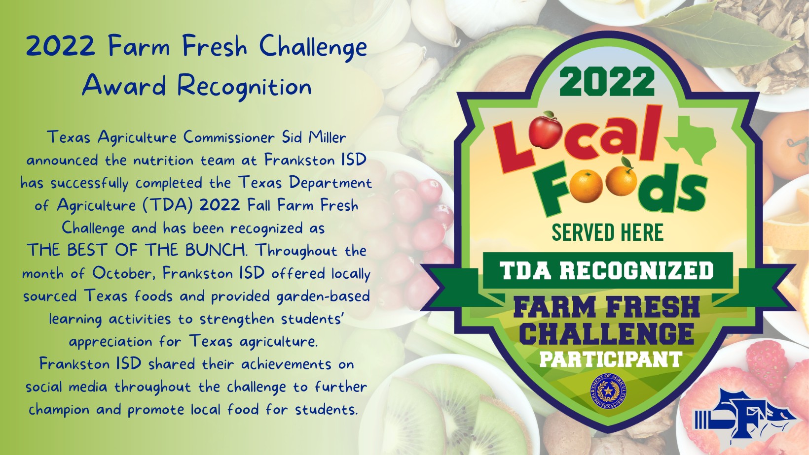 Farm Fresh Challenge Award