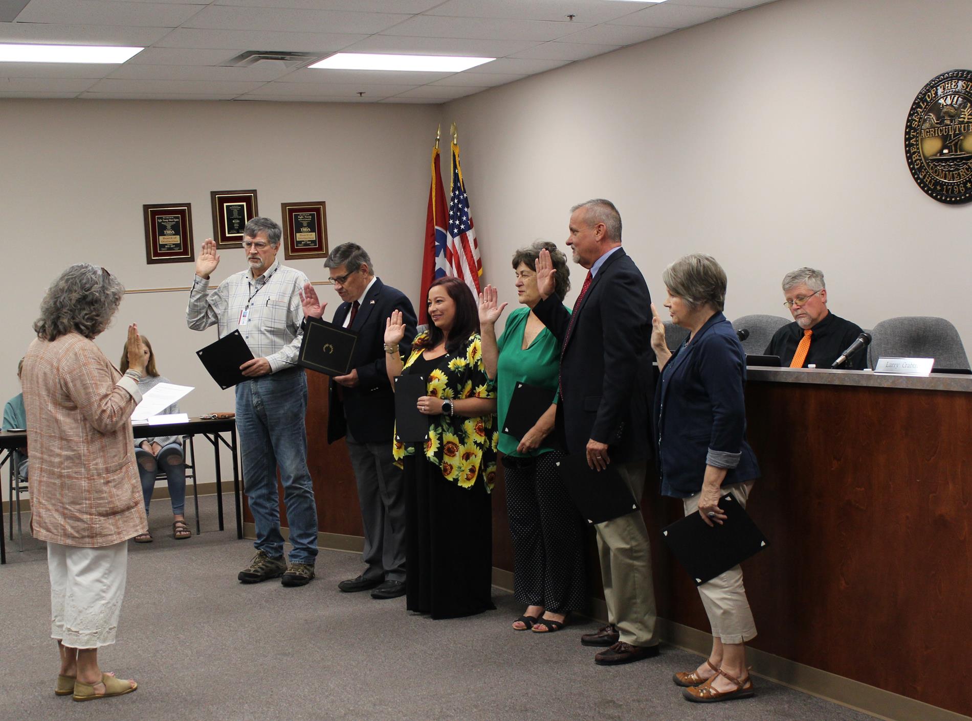 Newly elected and re-elected Board Members