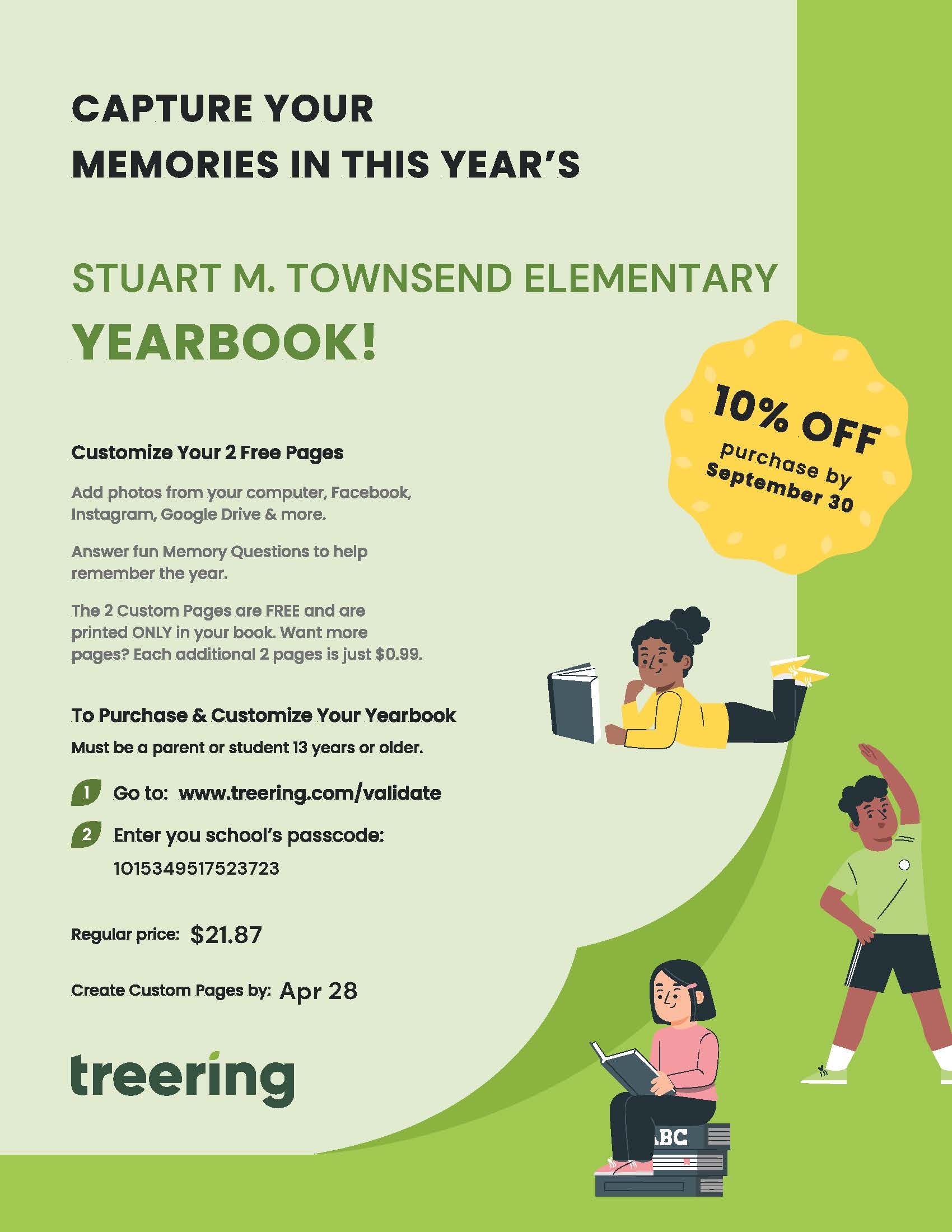10 percent off SMTES Yearbook during month of September