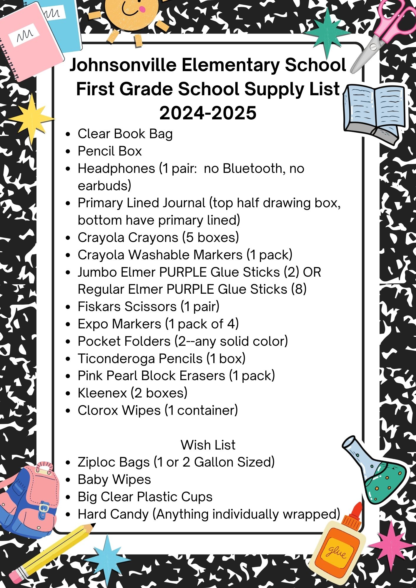 School Supply List 2023-2024 – For Parents – Lee Means Elementary