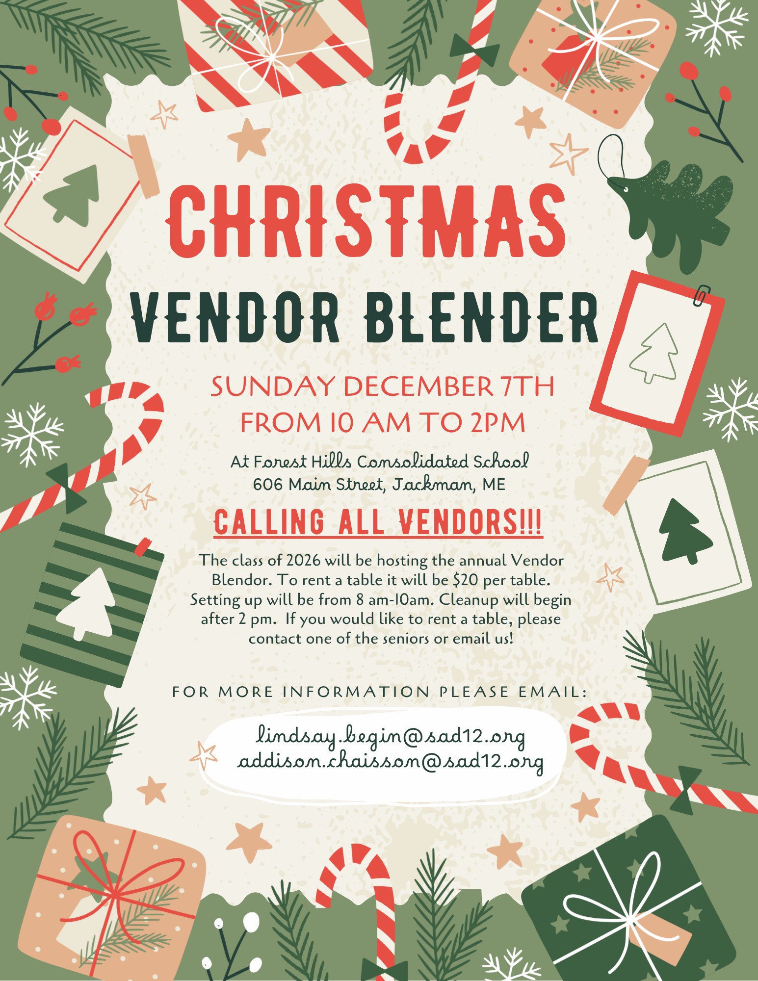 Christmas Vendor Blender Ad