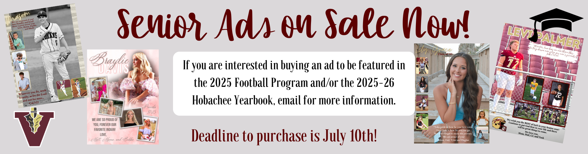 Senior Ads for Yearbook