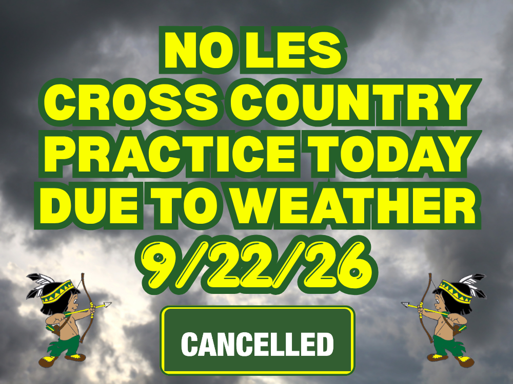 No Cross Country Practice 9/22/26