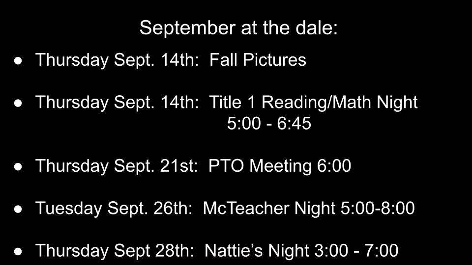 september at the dale