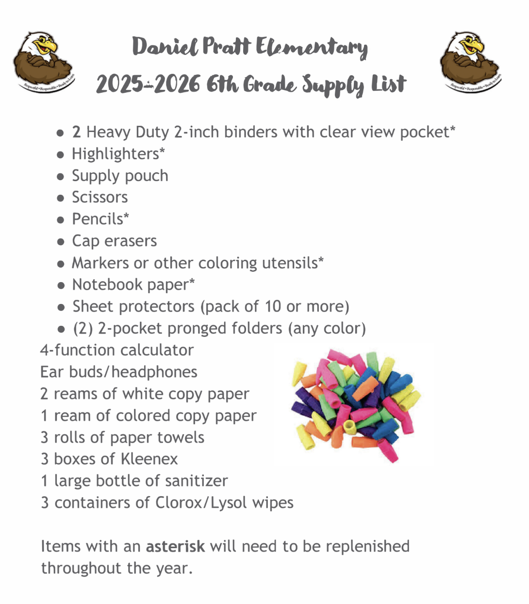 School Supply List School Supply List
