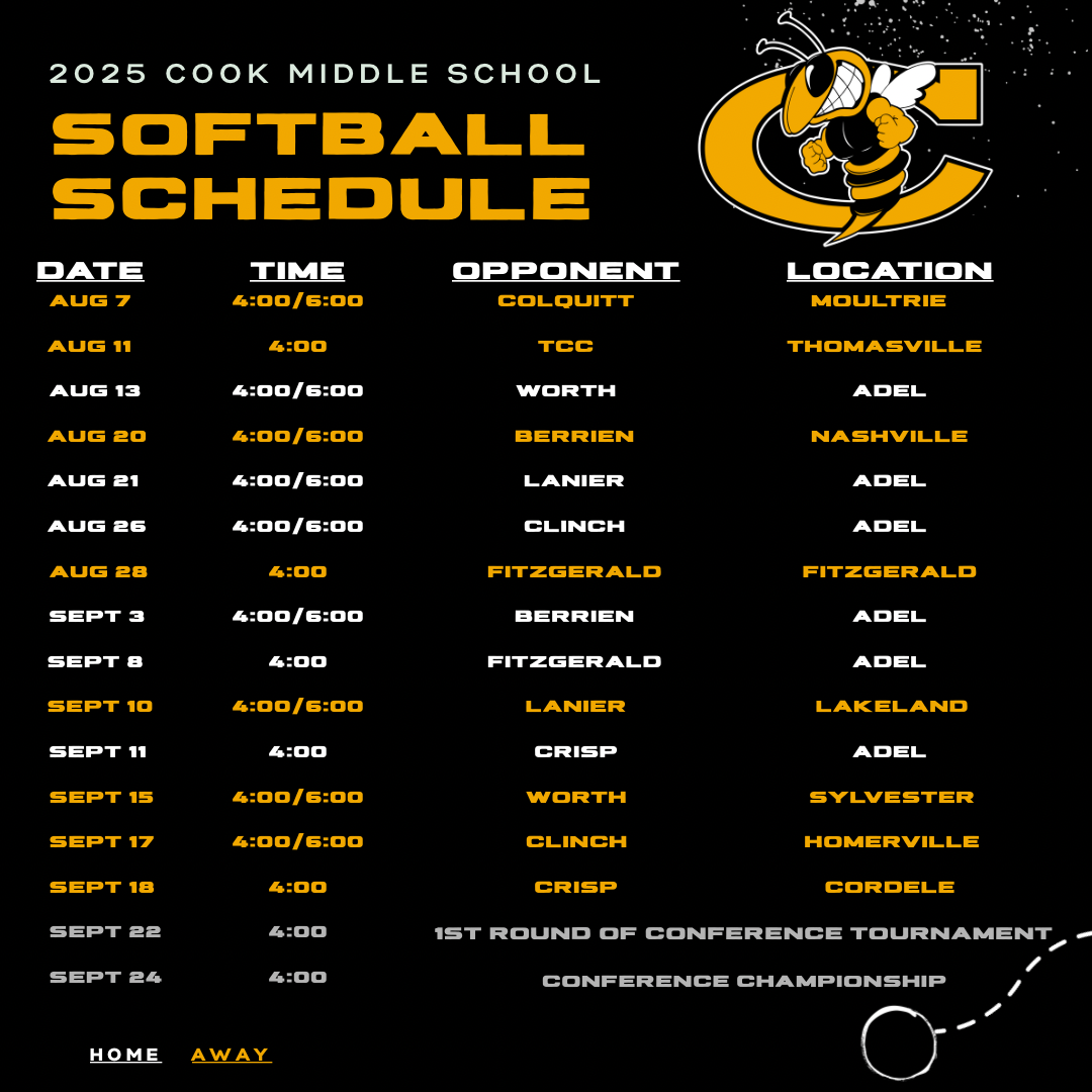 Softball Schedule