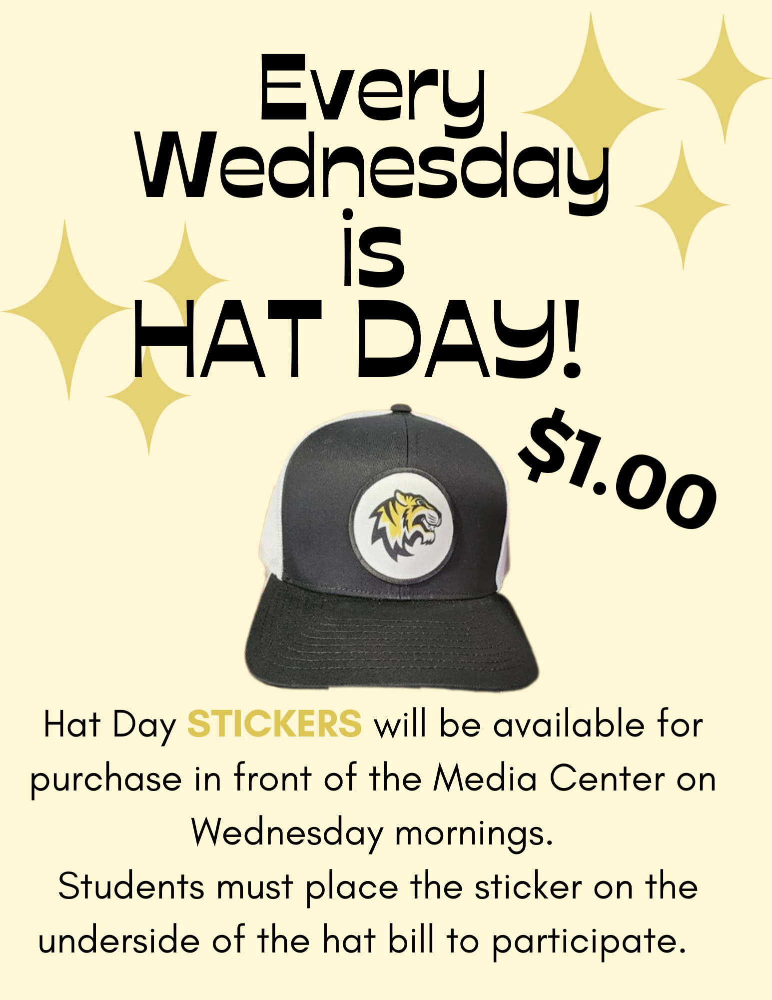 Wednesday Hat Day Flyer