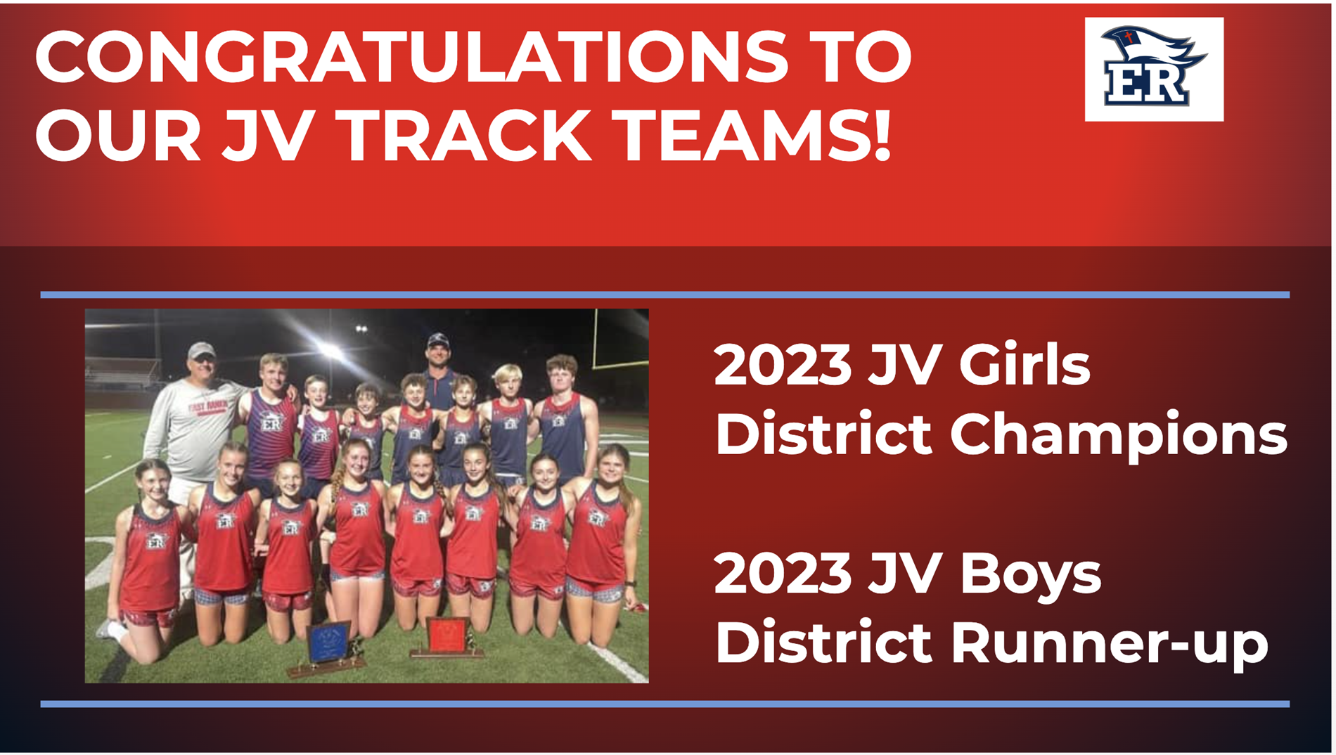 2023 JV 2-5A  District Track Meet Winner