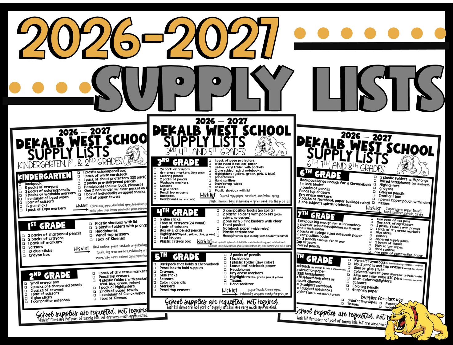 Supply Lists