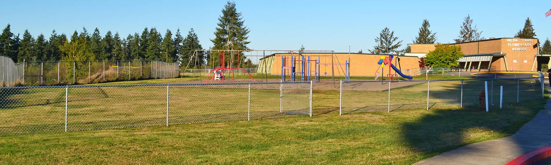 New playground fencing