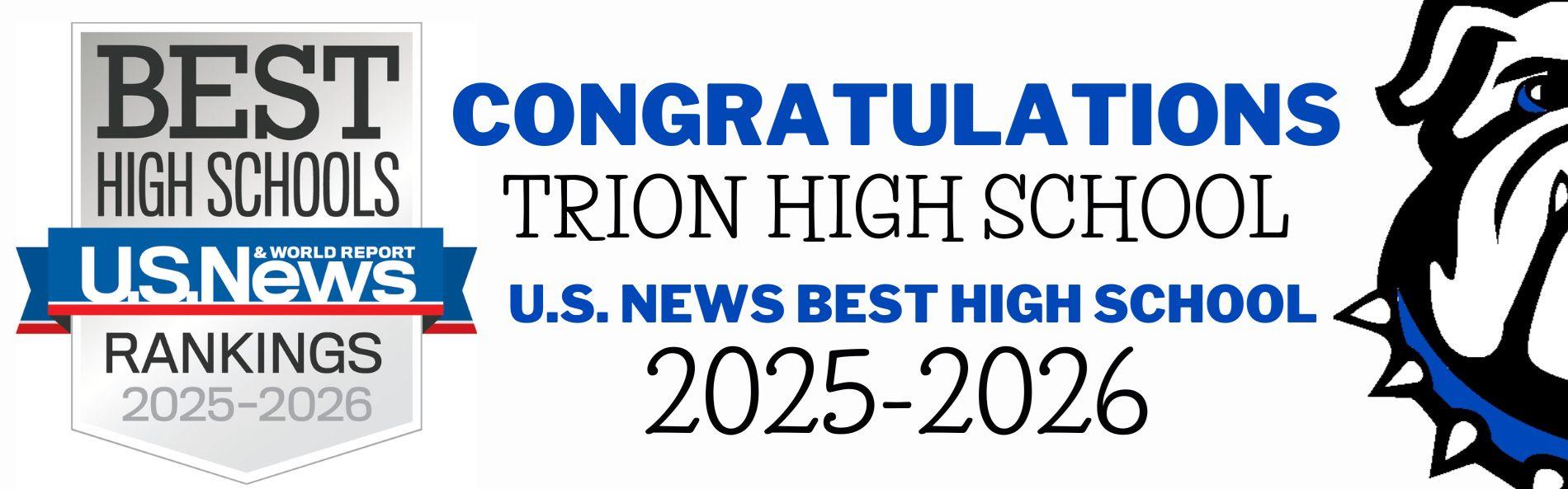 Congratulations to our Trion High School!